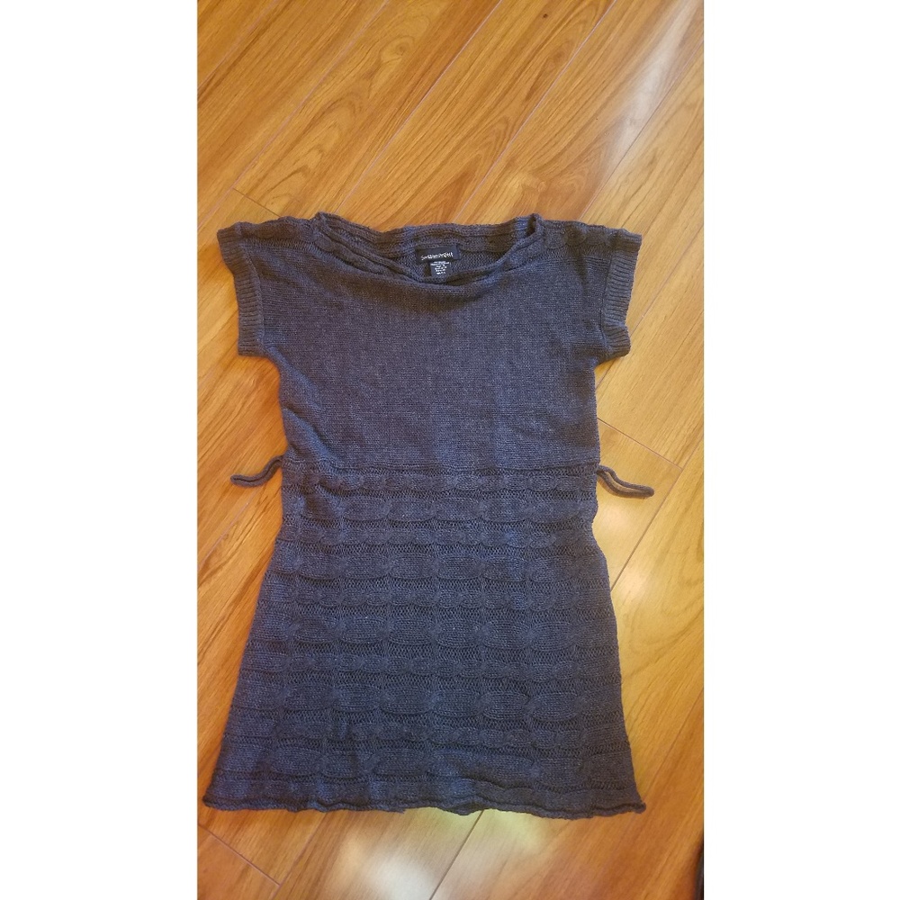 Belted Gray Sweater Top